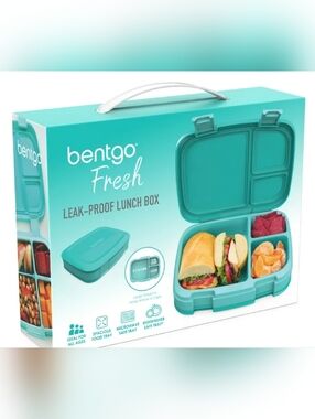 Bentgo Adult 4 Compartment Leak proof Lunch Box Aqua Color